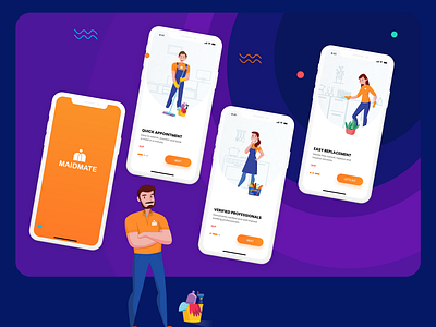 MAIDMATE  UI UX On boarding
