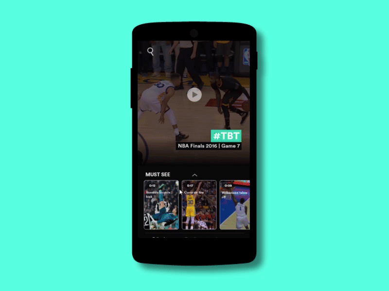 Video App Concept after affects interaction design swiping ui daily video app xddailychallenge
