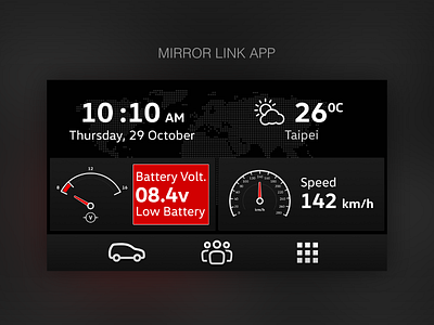 Car Dashboard design car dashboard car infotainment mirror link app