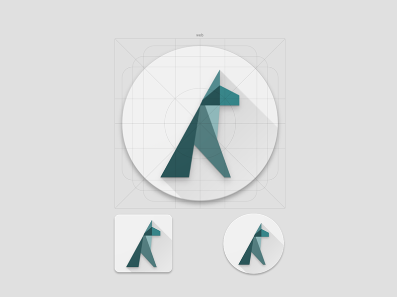 Argos Dog // Logo Design triangle geometric green design visual logo dog