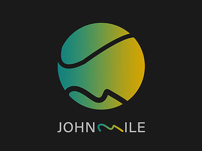 John Mile art ball basket circle color design gradient line logo minimal sport tennis