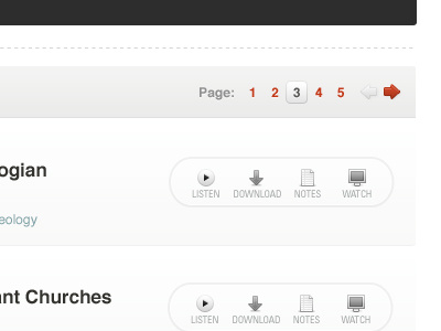 Pagination & media buttons pagination