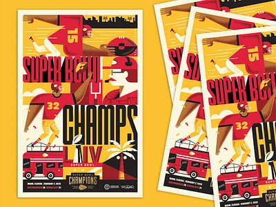 Chiefs Official Super Bowl Poster! andy reid chiefs football mahomes nfl poster super bowl super bowl liv