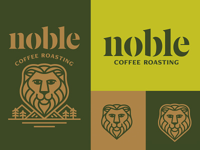 Noble Coffee Roasting Co Rebrand badge branding coffee coffee branding coffee fruit coffee packaging icon identity design lion logo seal