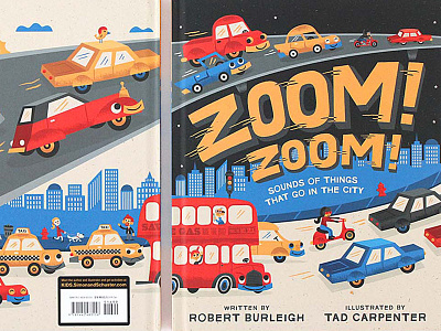 Zoom! Zoom! book bus cars childrens book city highway primary color scooter taxi type