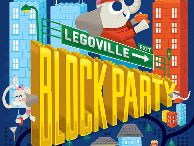 Target Legoville Block Party block party buildings elephant lego legos lettering signage st judes target type