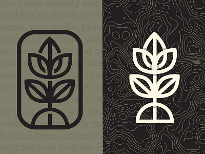 Logo concept bold branding flower icon iconography leaf logo pattern seal stamp stroke topography