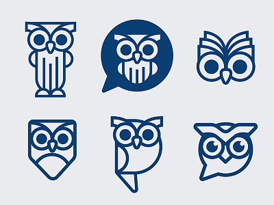 Logo Exploration communication education icon iconography logo owl reading school talk word bubble