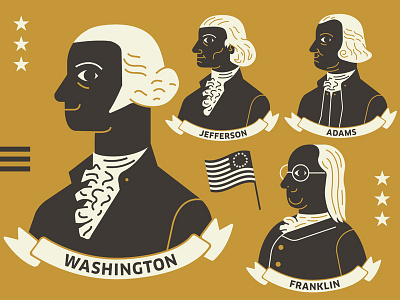 Founding Fathers america ben franklin flag founding fathers george washington iconography icons presidents sam adams thomas jefferson united states usa