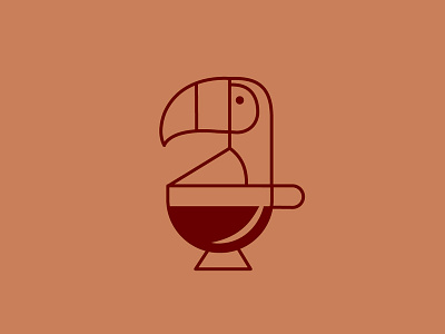 Coffee Icon Exploration bird coffee coffee cup cold brew cup icon logo roasting south america toucan