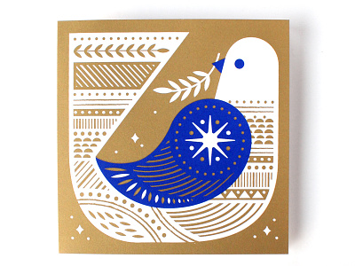 2017 Holiday Card bird christmas christmas card dove gold greetings holidays peace