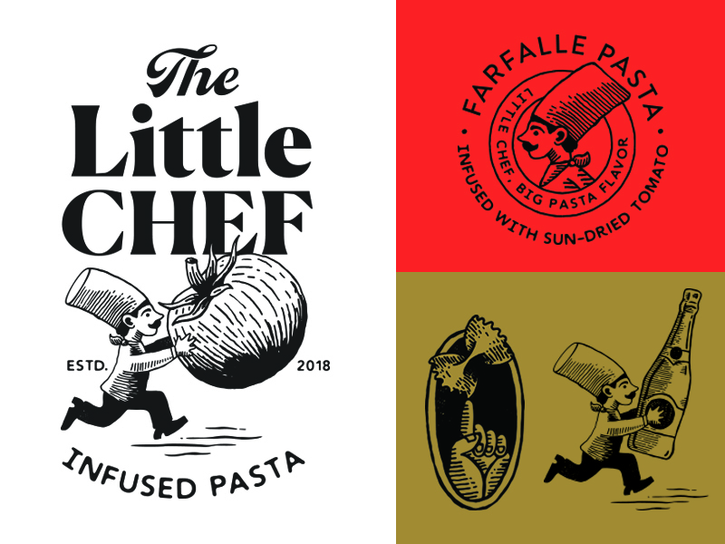 Little Chef logo and identity, by venturethree