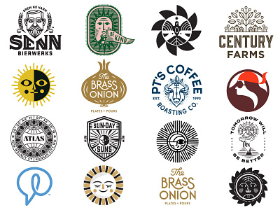 Carpenter Collective Logos beer bison branding brewery farm hand icon icons logo logo design logo lounge logos mark onion sun sunshine