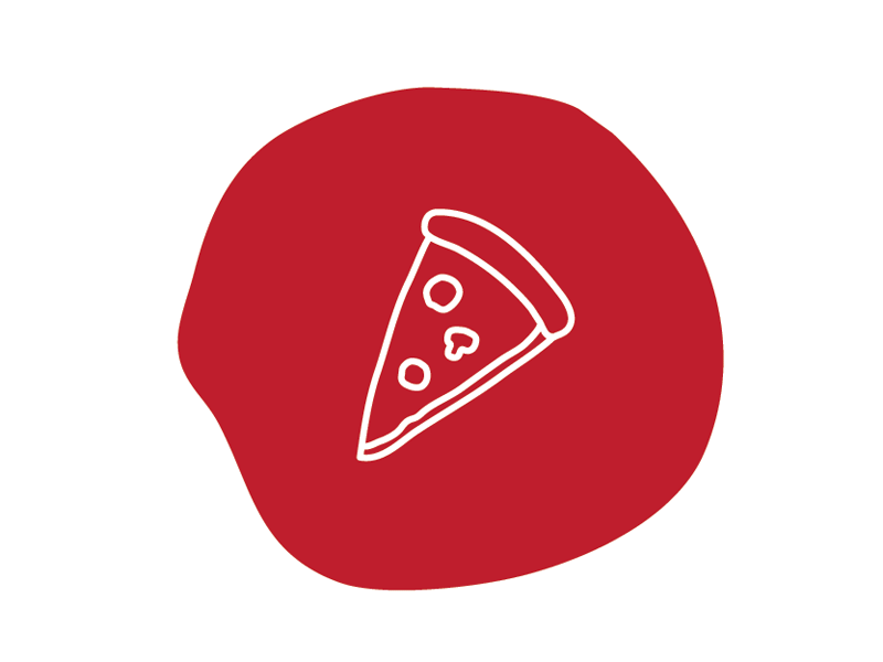 Pizza Slice icon pizza red
