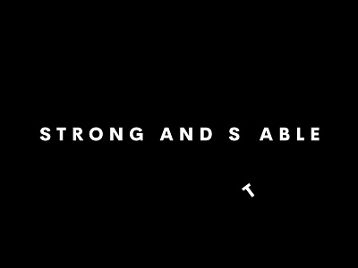 Strong & Stable politics typography