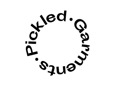 Pickled Garments Logo fun logo pickles