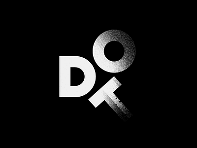 Dot Branding piece on Behance! blackandwhite branding grain logo texture