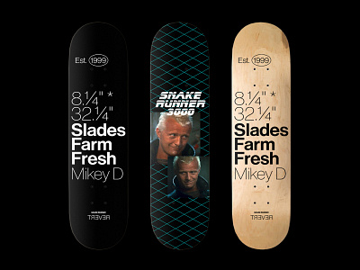 Snake Runner 3000 bladerunner skateboard typogaphy