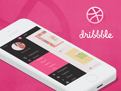 Dribbble Concept application concept dribbble icon menu ui uiux ux