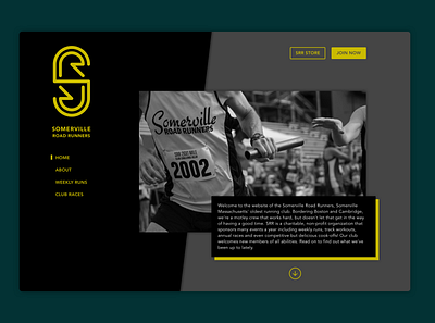 Somerville Road Runners - Landing Page dailyui design landingpage logo running web