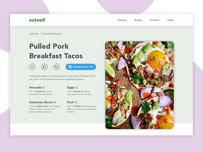 eatwell, an AI-powered recipe suggestion service ai design recipe recipe app recommendation ui ux