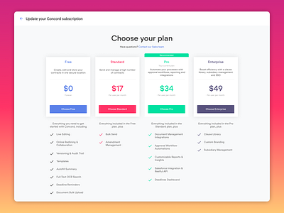 Concord Pricing Page