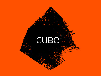 Cube3 black cube logo logotype orange