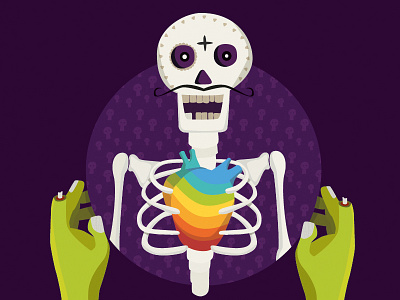 Día de Muertos halloween illustration mexico zombie