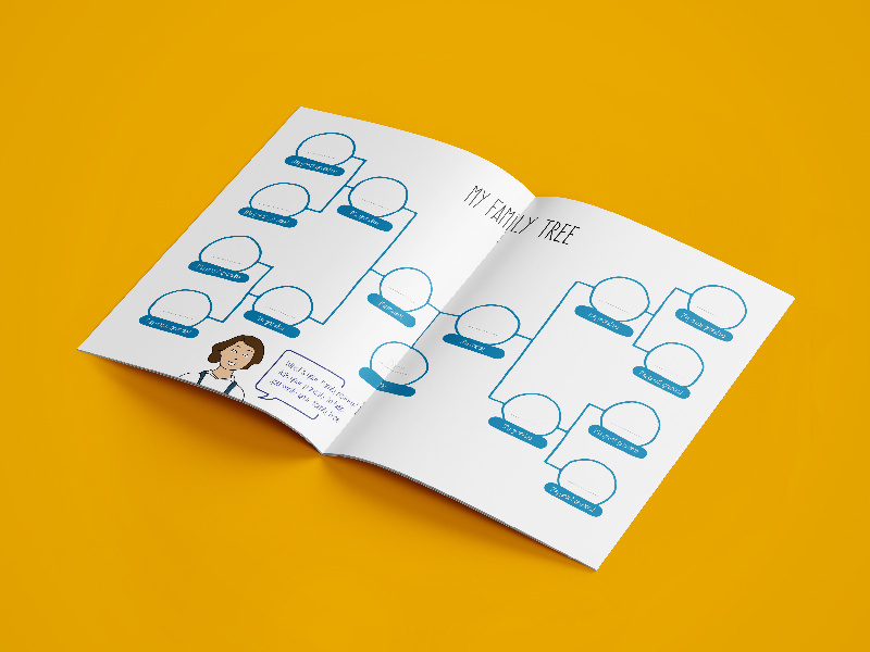 Marker Childrens Workbook vector childrens book family tree typography print combination illustration freelance design brochure workbook kids childrens history graphic design