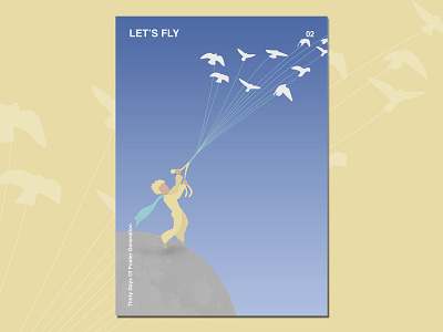 Day02 : Let's Fly 30 day challenge gradients graphic deisgn illustration