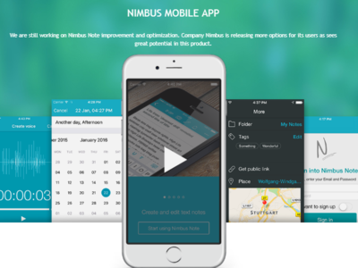 Nimbus Note android bvblogic documents ios native app personal information storage store information