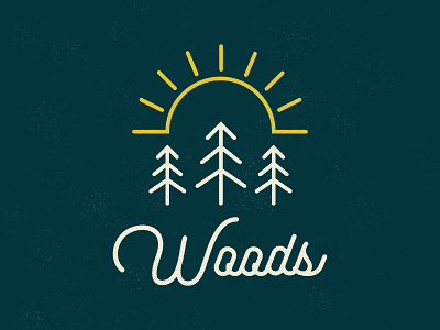 Woods art graphic design illustration line typography woods