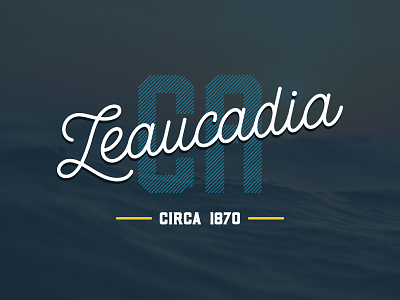 Leaucadia city coastal design lockup typography