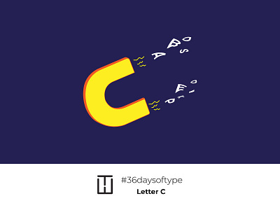 Letter C 36 days of type 36days 36days adobe 36daysoftype 36daysoftype06 abstract clean concept creative ideas illustration letterc lettercollective logo magnet type typography