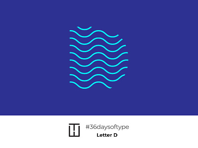 Letter D 36 days of type 36days 36daysoftype animation artist d dalga dlogo drawing letterd modern trend typography wavy