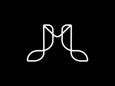 Letter M abstract animation branding creative illustration line logo m mark minimal mlogo mobile music typography