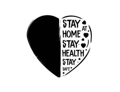 Stay home sticker abstract animation branding brush business concept coronavirus covid19 creative healthy heart line stayhome sticker stickermule typography ui ux vector