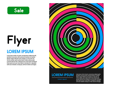 Creative abstract flyer template . Sale vector booklet colorful flyer mockup print web