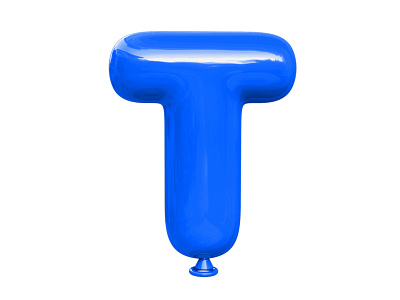 Letter T balloon font