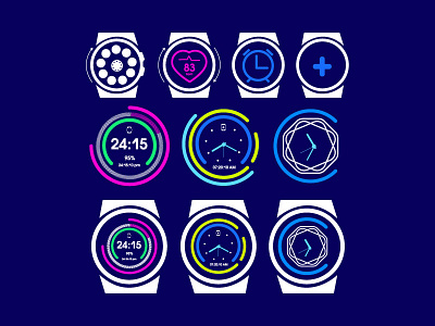 Smart watch abstract app circle clock dots graphic design run samsung samsung galaxy smart smart watch smartwatch sport sport time ui watch web