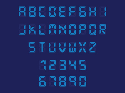 Alphabet digital number