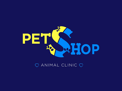 PetShop animal clinic logo 3d animaiton animal animal clinic dog logo logo 3d paw pet care pet clinic pet shop shop shop app