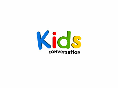 Kids conversation logo. Kinder garden logo.