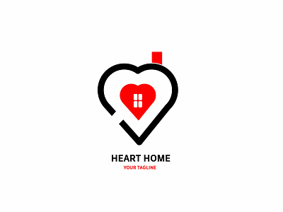 Home heart logo minimalist icon real estate abstract creative dashbaord estate heart heart home home home app home logo illustration logo medicine minimal app minimalism sale typography ui