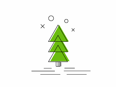 Greeting card element tree line vector. Creative work christmas circle concept creative decoration greeting card greeting cards line tree triangle xmas yeni yeni yil