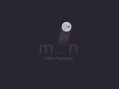 MOON film festival logo abstract circle festival film film festival light logo media moon moon logo shadow