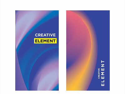 Set of poster covers with color vibrant gradient background.