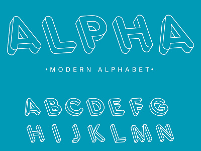 Isometric modern alphabet