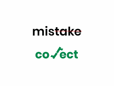 Mistaka and correct correct creative creative design logo mistake mistakes success web www