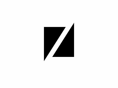 Z negative space letter / exprimental work creative letter triangle work z